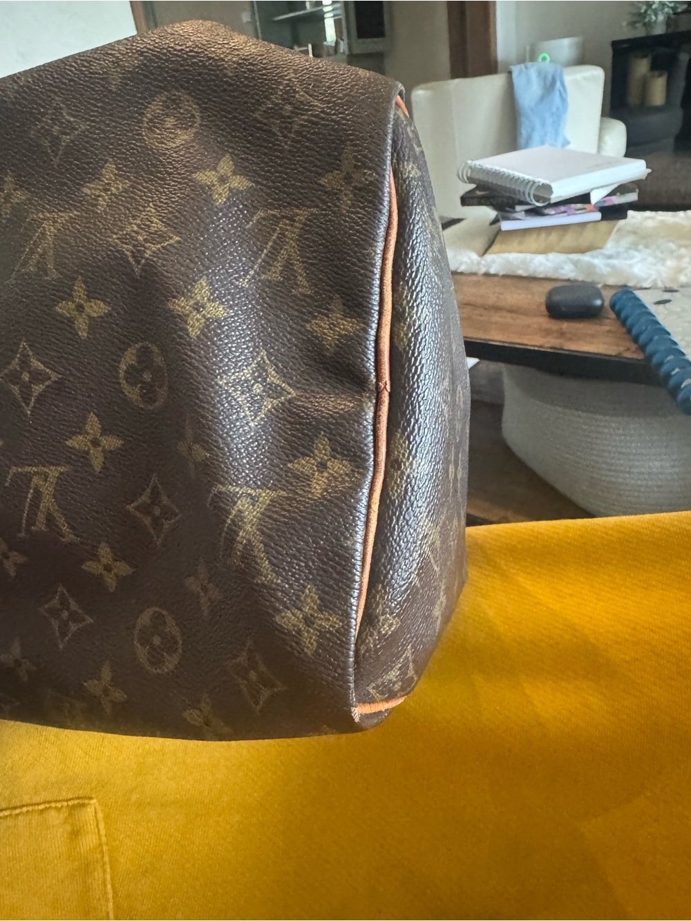 Louis Vuitton monogram 30 speedy Brown Leather-Satchel - Brown/Tan bag - Picture 10 of 17